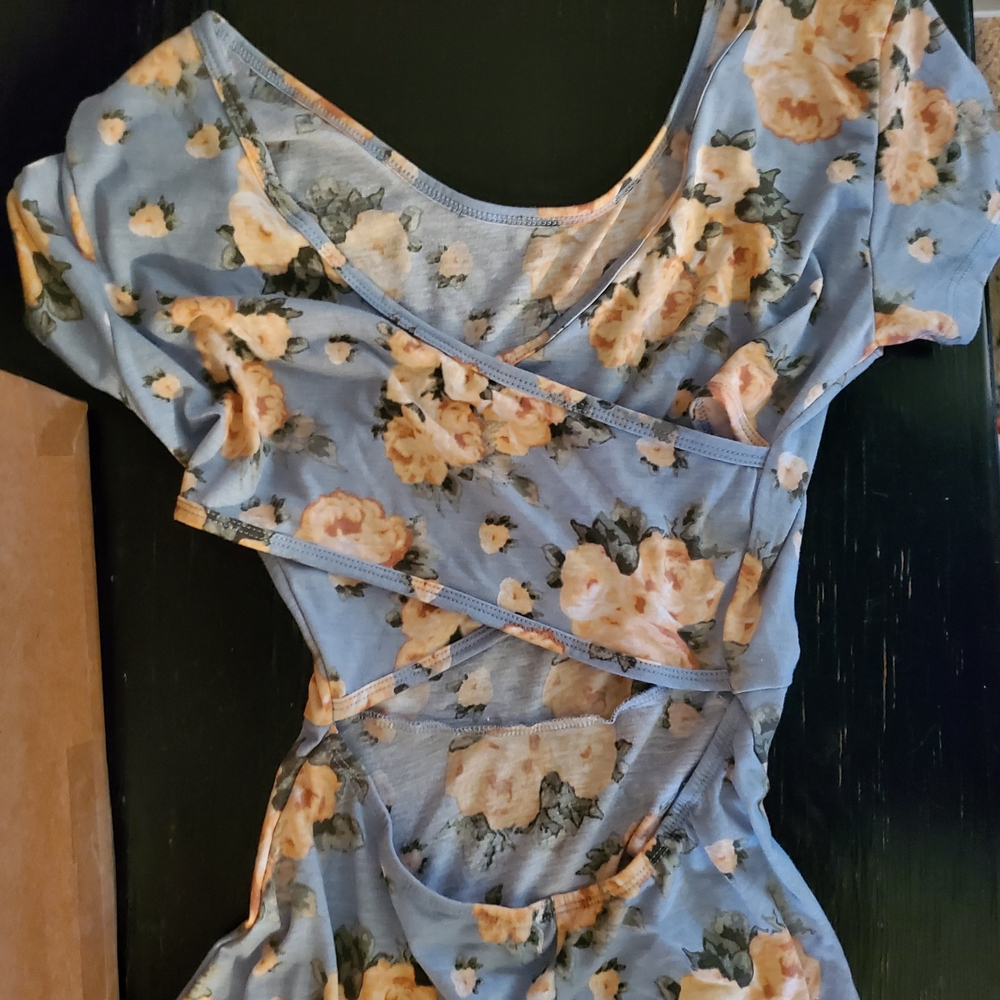 Floral Blue and Pink Dress
